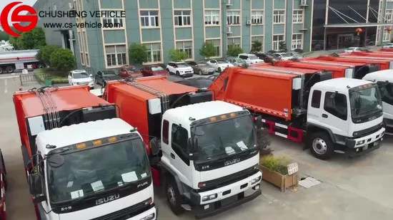 Мусоровозы с уплотнителем для мусора Fvr 4X2 10 куб. м, 12 куб. м, 14 куб. м от завода